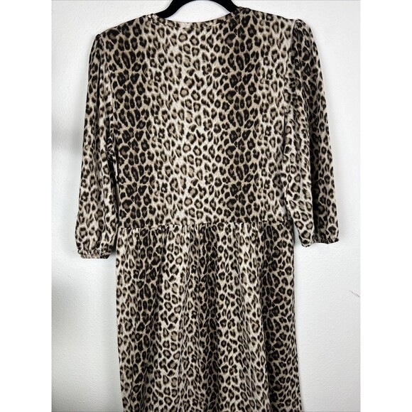 Zara Dress Womens Small Cheetah Midi Tiered Boho Cottagecore Bohemian Bloggers - Picture 9 of 13